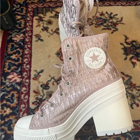 Converse Chuck 70 De Lux Satin High-Top Platform Sneakers - Picture 5 of 5